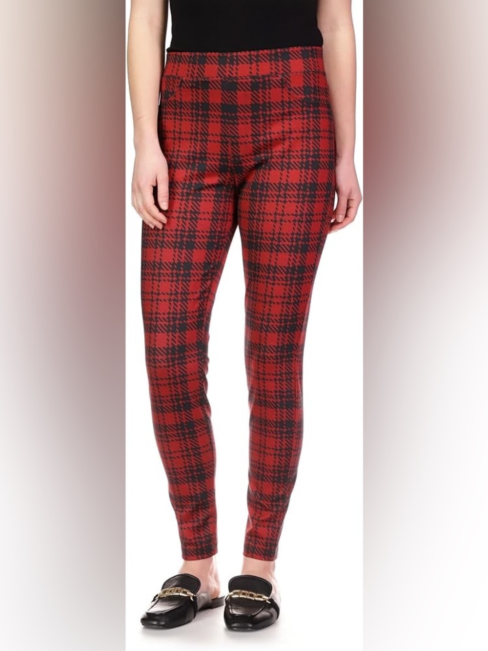 Sanctuary Red and Black Plaid Dress Pants